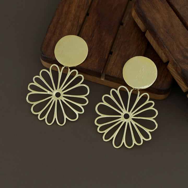 Hamaila Golden Circle Sunflower Earring