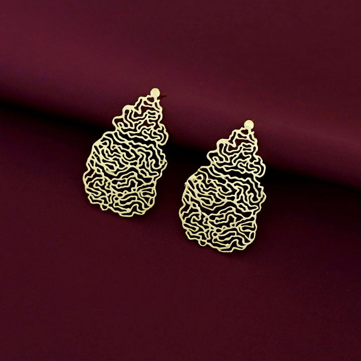Odeza Golden Alga Earring
