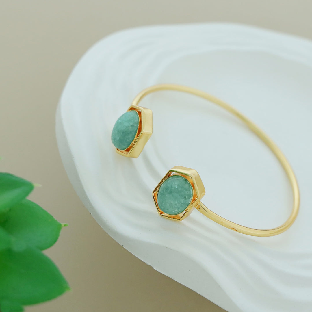 Everlee Dual Oval Gemstone Bangle