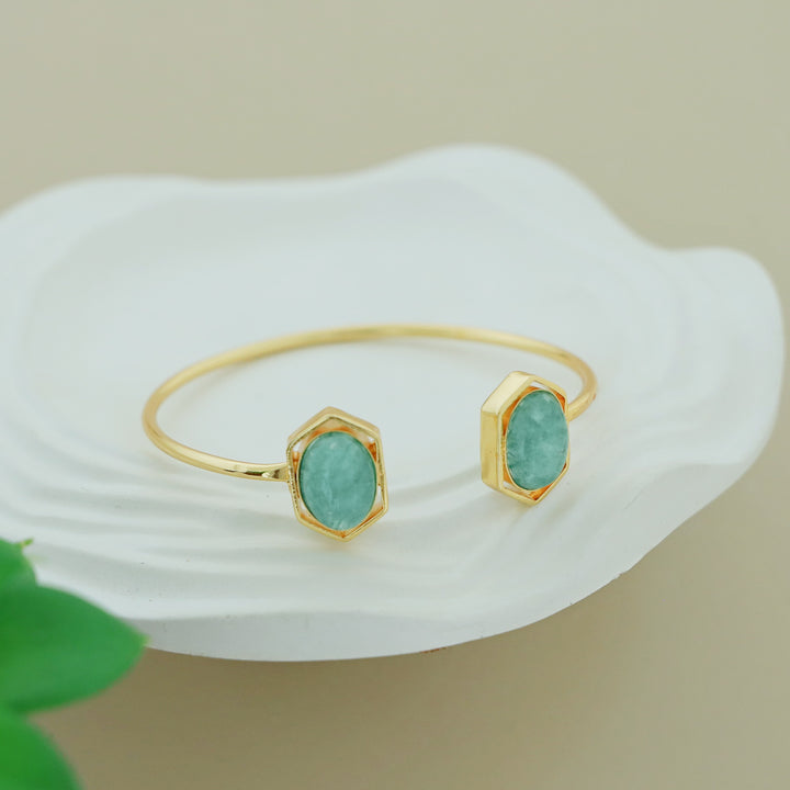 Everlee Dual Oval Gemstone Bangle