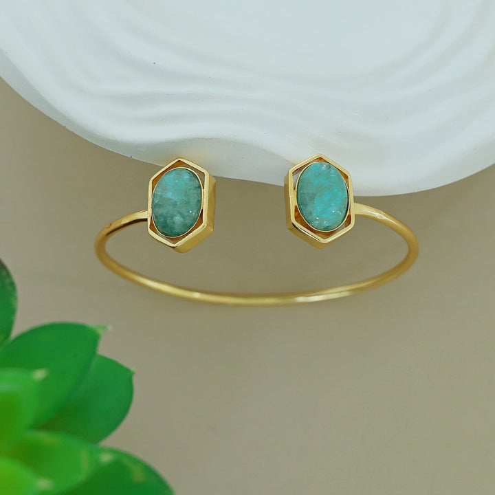 Everlee Dual Oval Gemstone Bangle