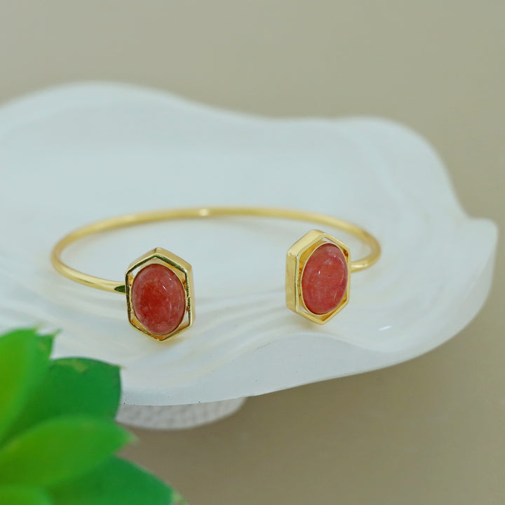 Everlee Dual Oval Gemstone Bangle