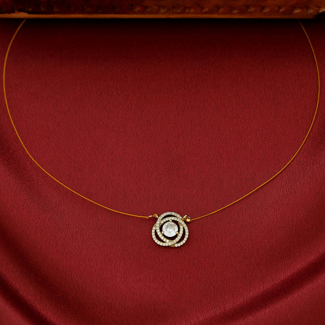 Thamanna AD Stone Glossy String Neckpiece
