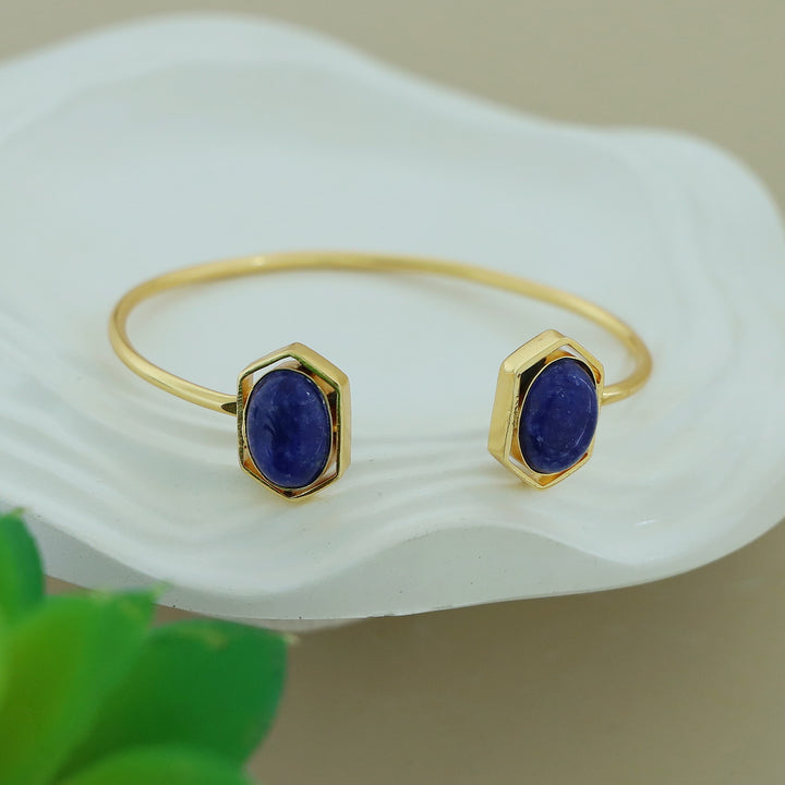 Everlee Dual Oval Gemstone Bangle