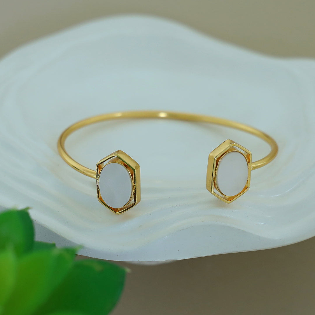 Everlee Dual Oval Gemstone Bangle