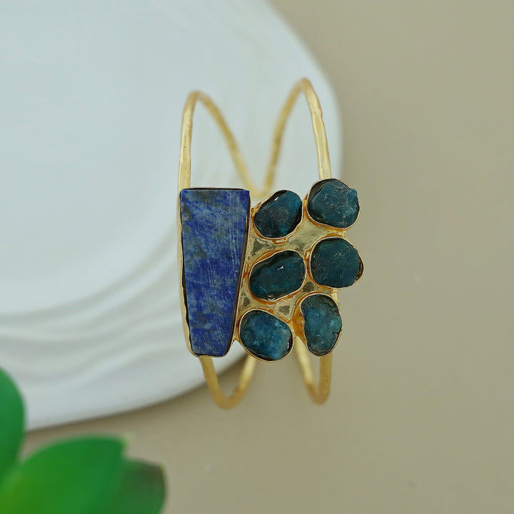 Talita 2 Layer Raw Stone Bangle