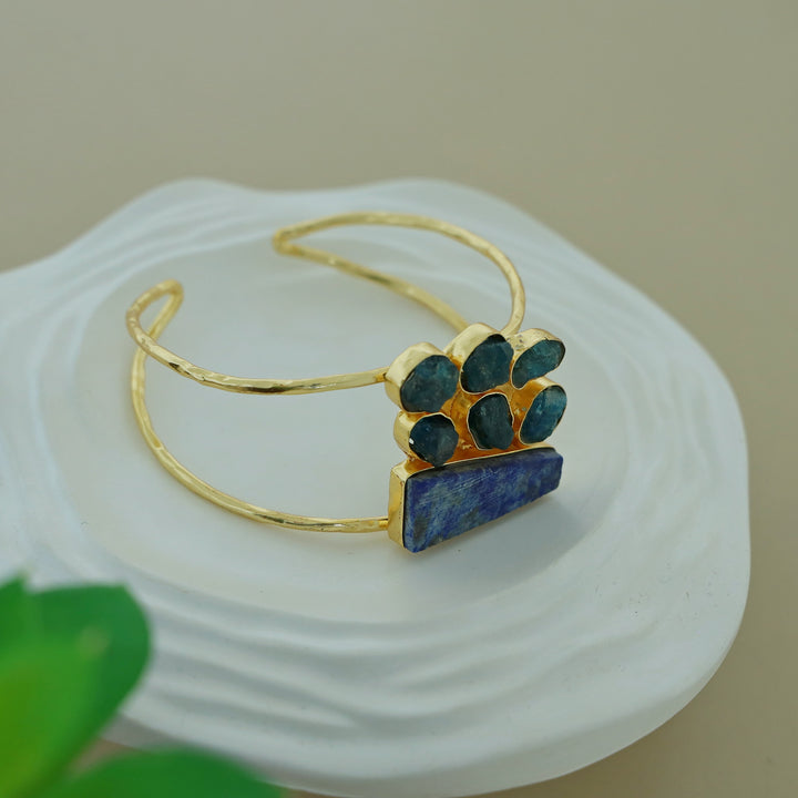 Talita 2 Layer Raw Stone Bangle