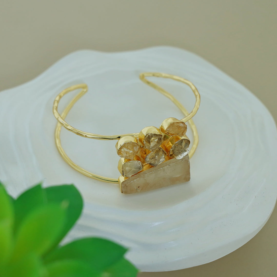 Talita 2 Layer Raw Stone Bangle