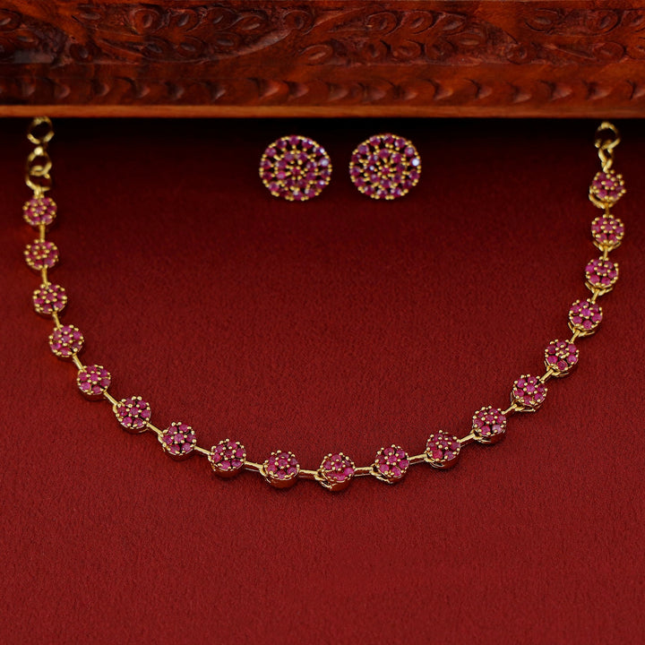 Sayali Flower AD Neckpiece With Stud