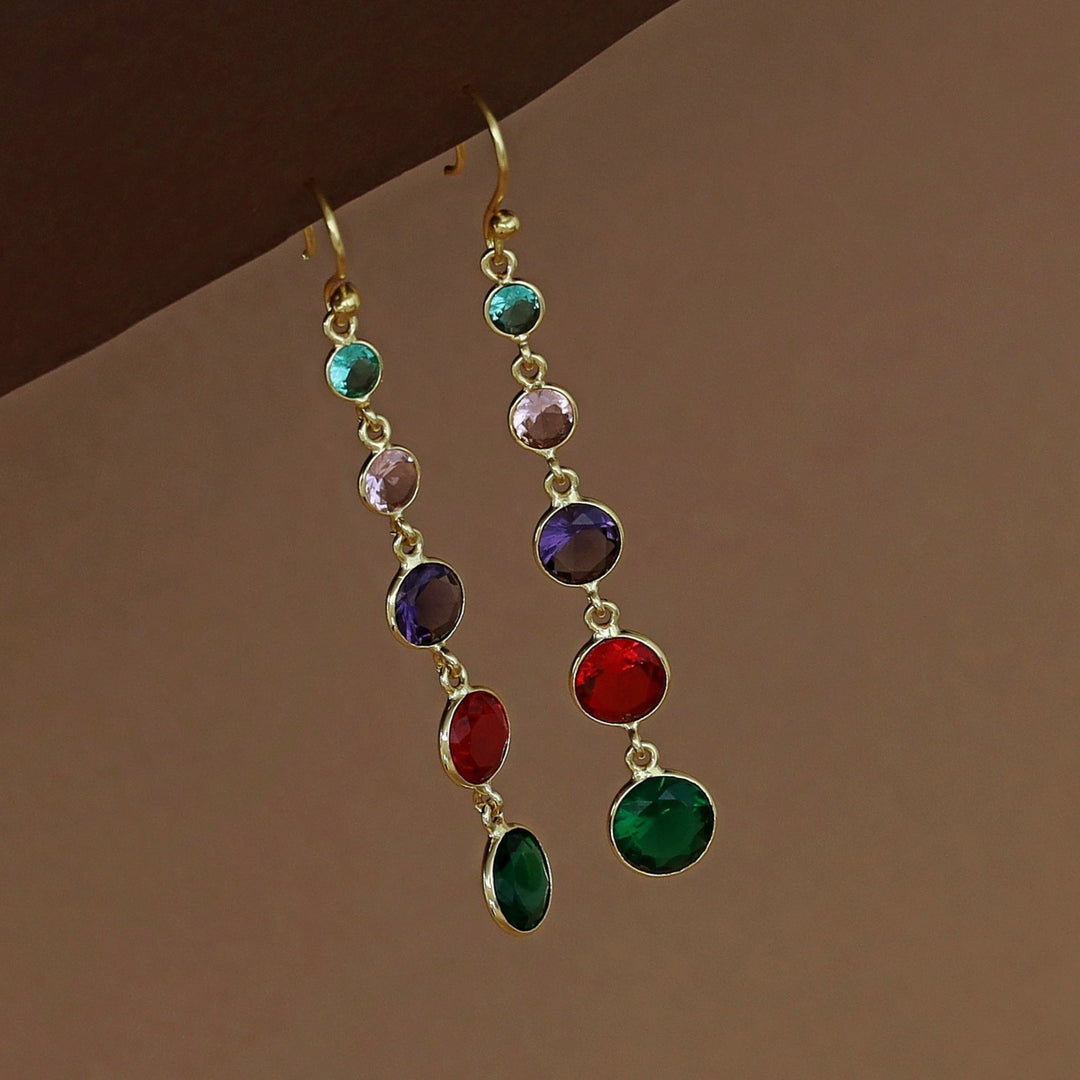 Golden Circle Multicolour Glossy Stone Drop