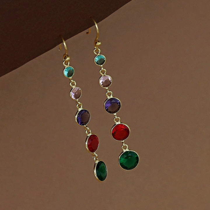 Golden Circle Multicolour Glossy Stone Drop