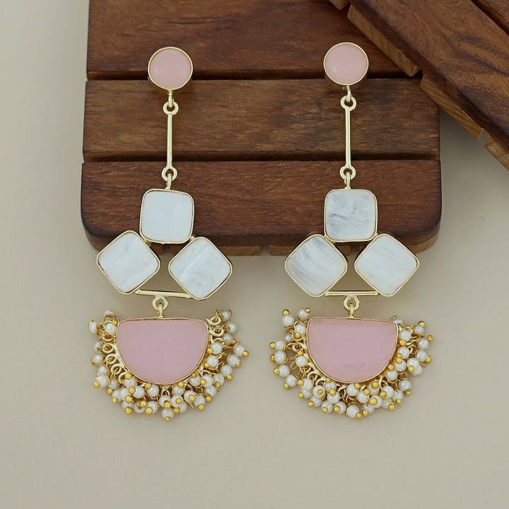 Classy Pendulum MOP Earring (Colour Options)