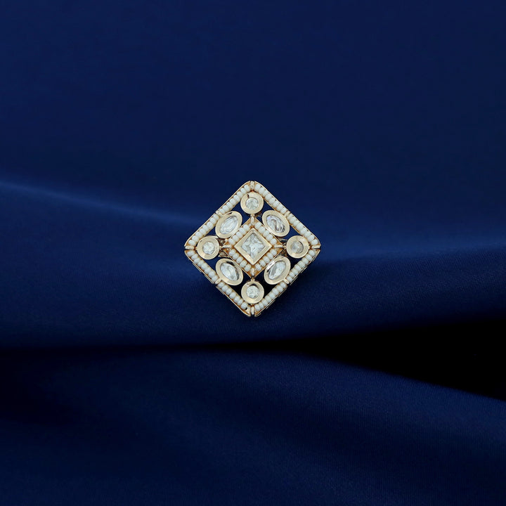 Tashi Kundan Square Ring