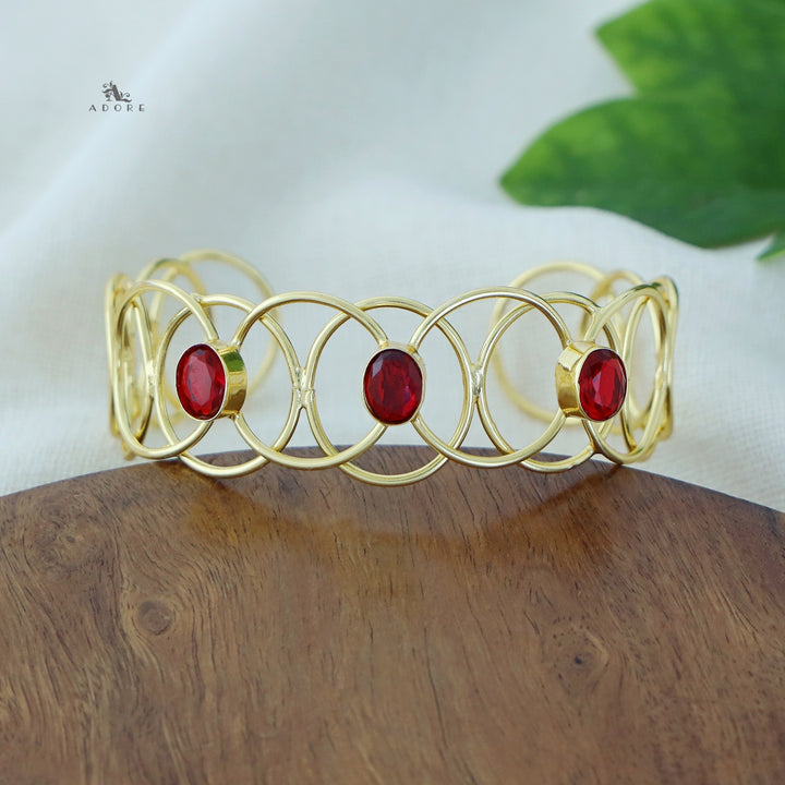 Ora Golden Oval Glossy Bangle