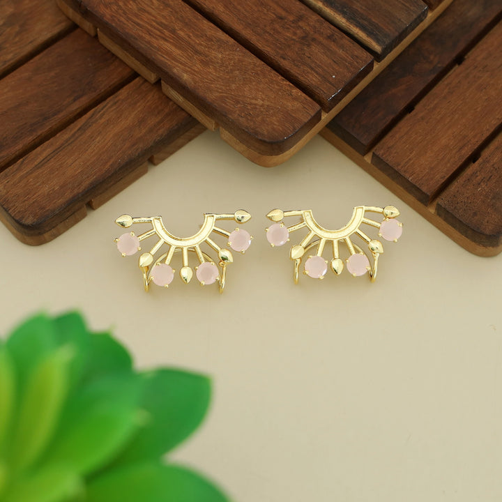 Elsie Half Circle Glossy Rays Ear-Cuff (Set Of 2)