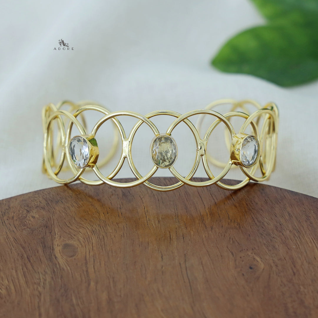 Ora Golden Oval Glossy Bangle