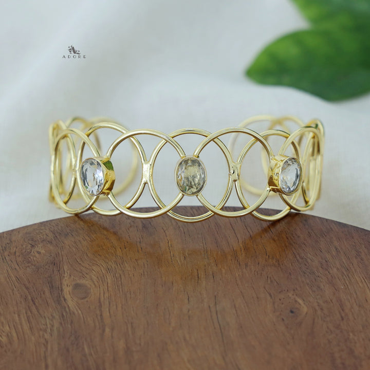 Ora Golden Oval Glossy Bangle