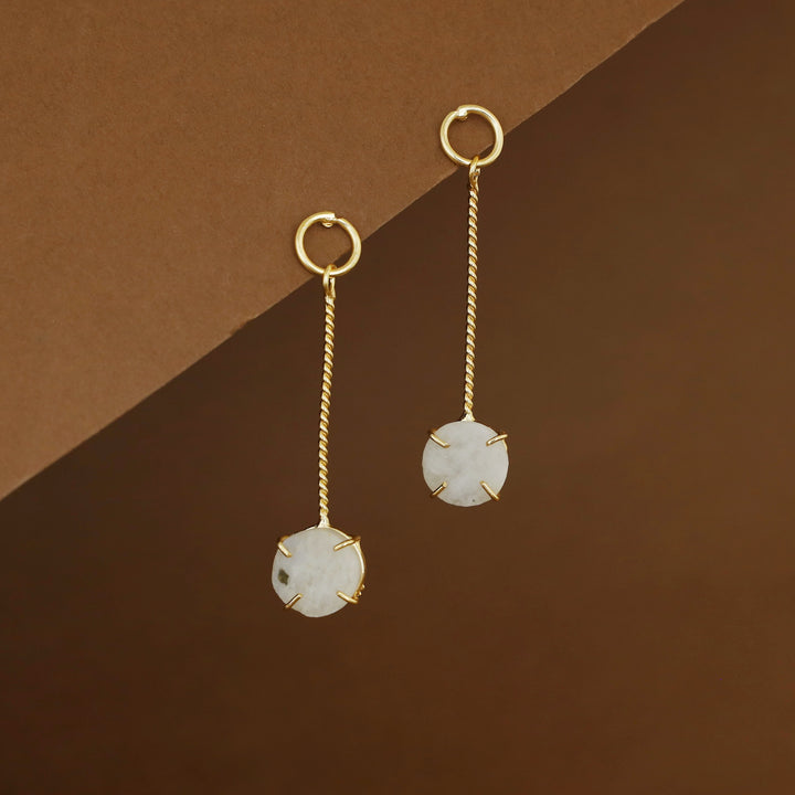 Sriya Twisted Stick Claw Raw Stone Earring