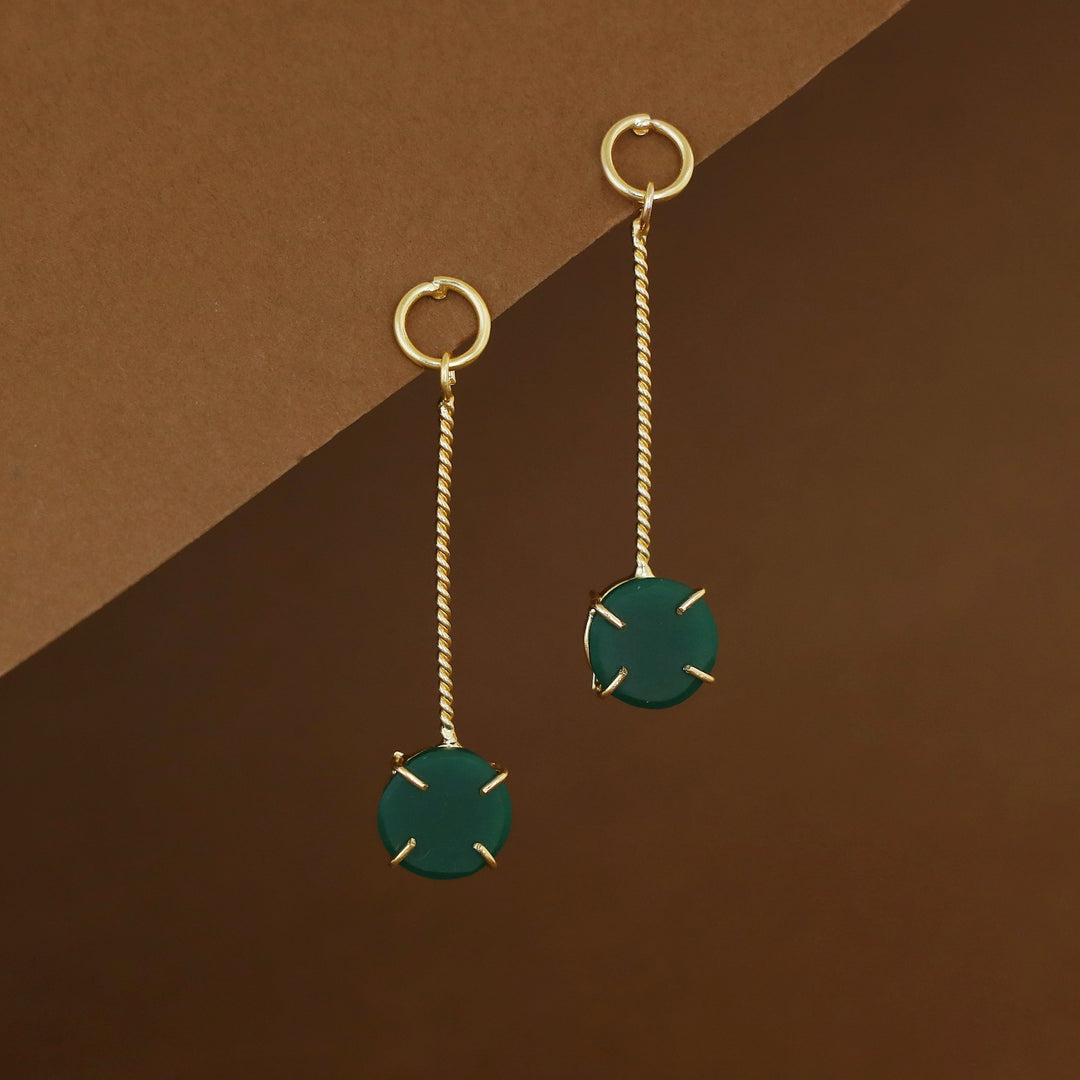 Sriya Twisted Stick Claw Raw Stone Earring