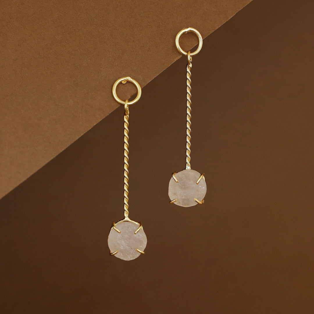 Sriya Twisted Stick Claw Raw Stone Earring