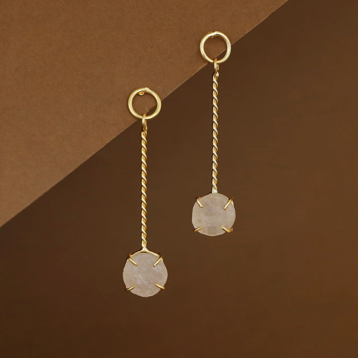 Sriya Twisted Stick Claw Raw Stone Earring