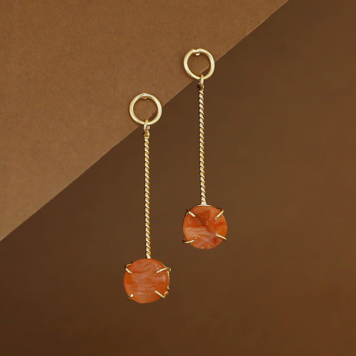 Sriya Twisted Stick Claw Raw Stone Earring