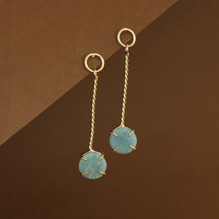 Sriya Twisted Stick Claw Raw Stone Earring