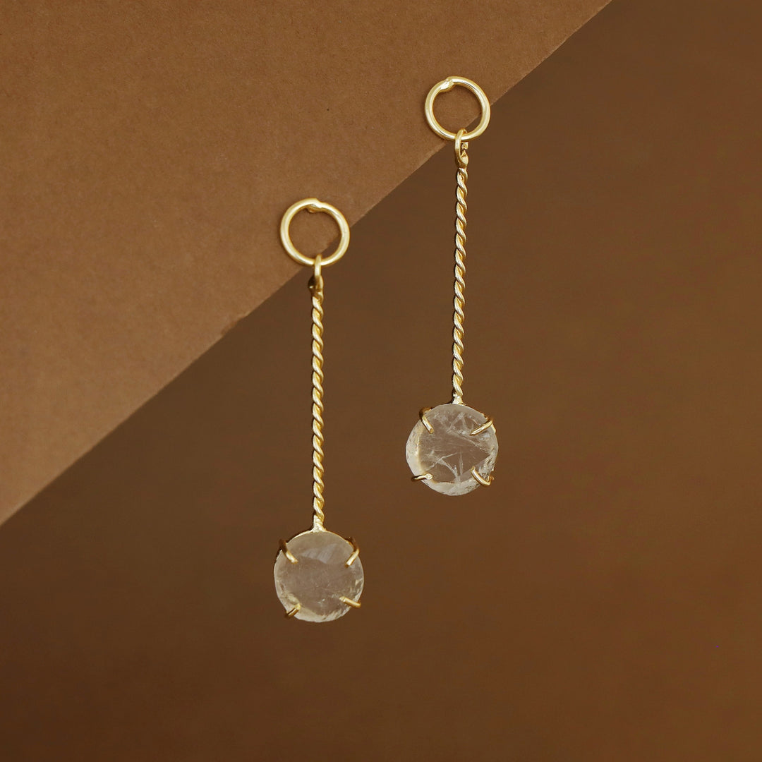 Sriya Twisted Stick Claw Raw Stone Earring