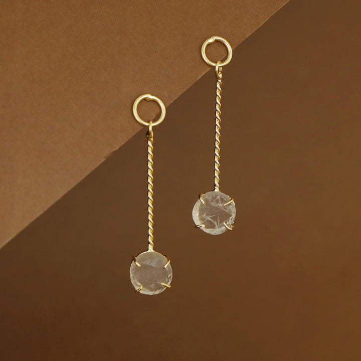 Sriya Twisted Stick Claw Raw Stone Earring