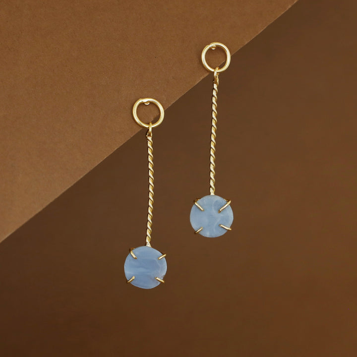 Sriya Twisted Stick Claw Raw Stone Earring