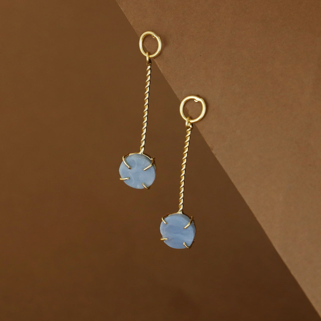 Sriya Twisted Stick Claw Raw Stone Earring