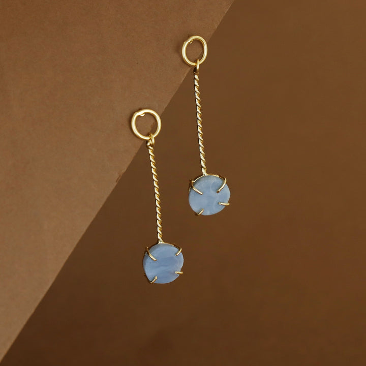 Sriya Twisted Stick Claw Raw Stone Earring