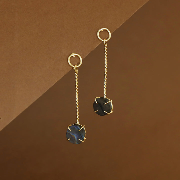 Sriya Twisted Stick Claw Raw Stone Earring