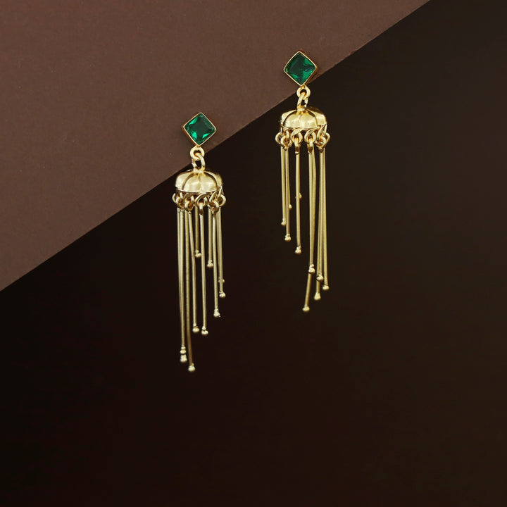 Sachika Glossy Stone Jhumka Stick Earring