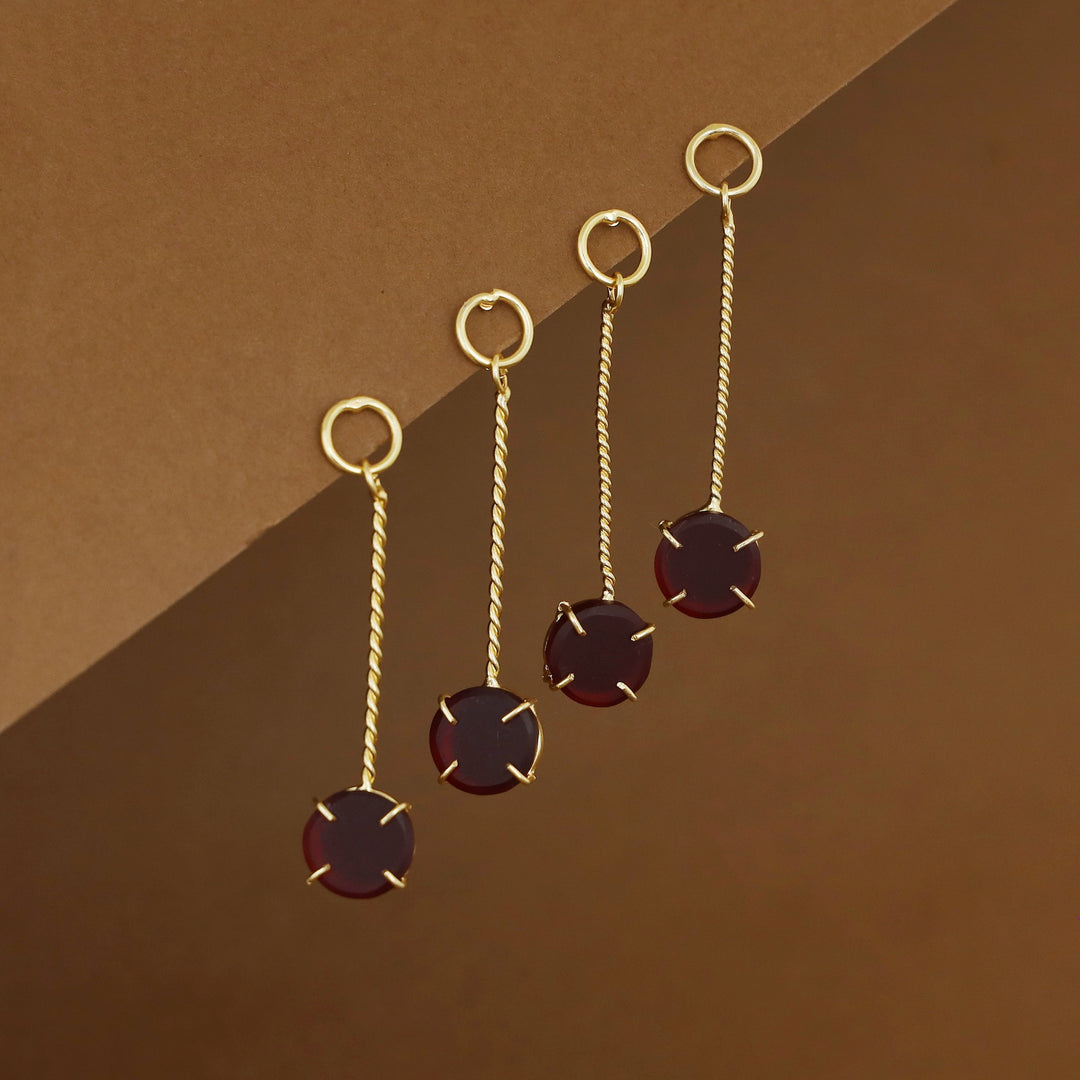 Sriya Twisted Stick Claw Raw Stone Earring