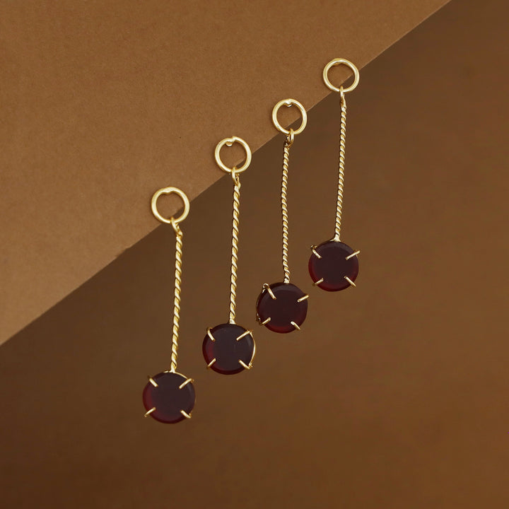 Sriya Twisted Stick Claw Raw Stone Earring