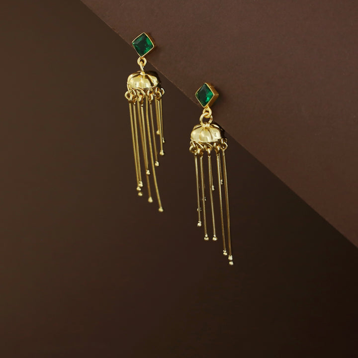 Sachika Glossy Stone Jhumka Stick Earring
