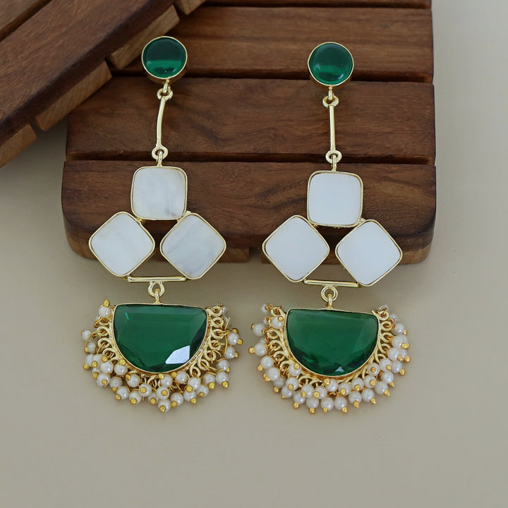 Classy Pendulum MOP Earring (Colour Options)