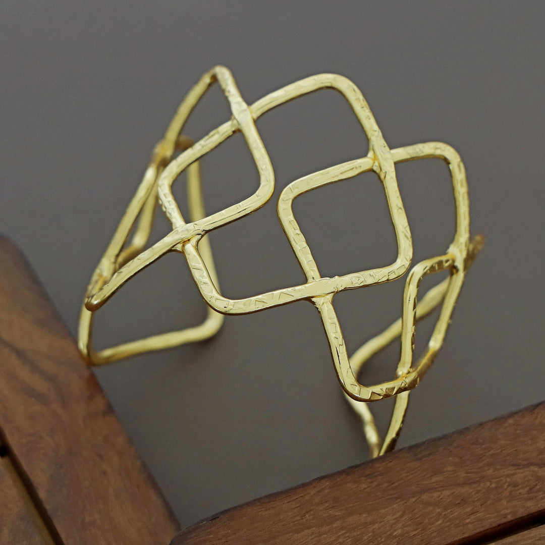 Swarali Golden Hammered Bangle