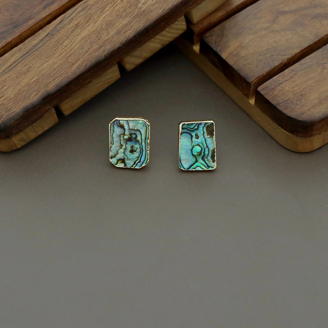Divisha Abalone Rectangle Neckpiece With Earring
