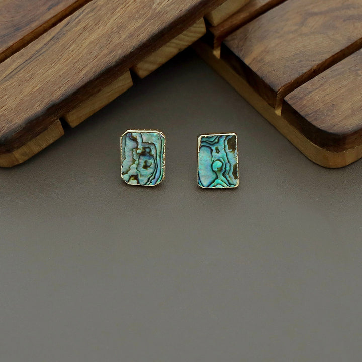 Divisha Abalone Rectangle Neckpiece With Earring