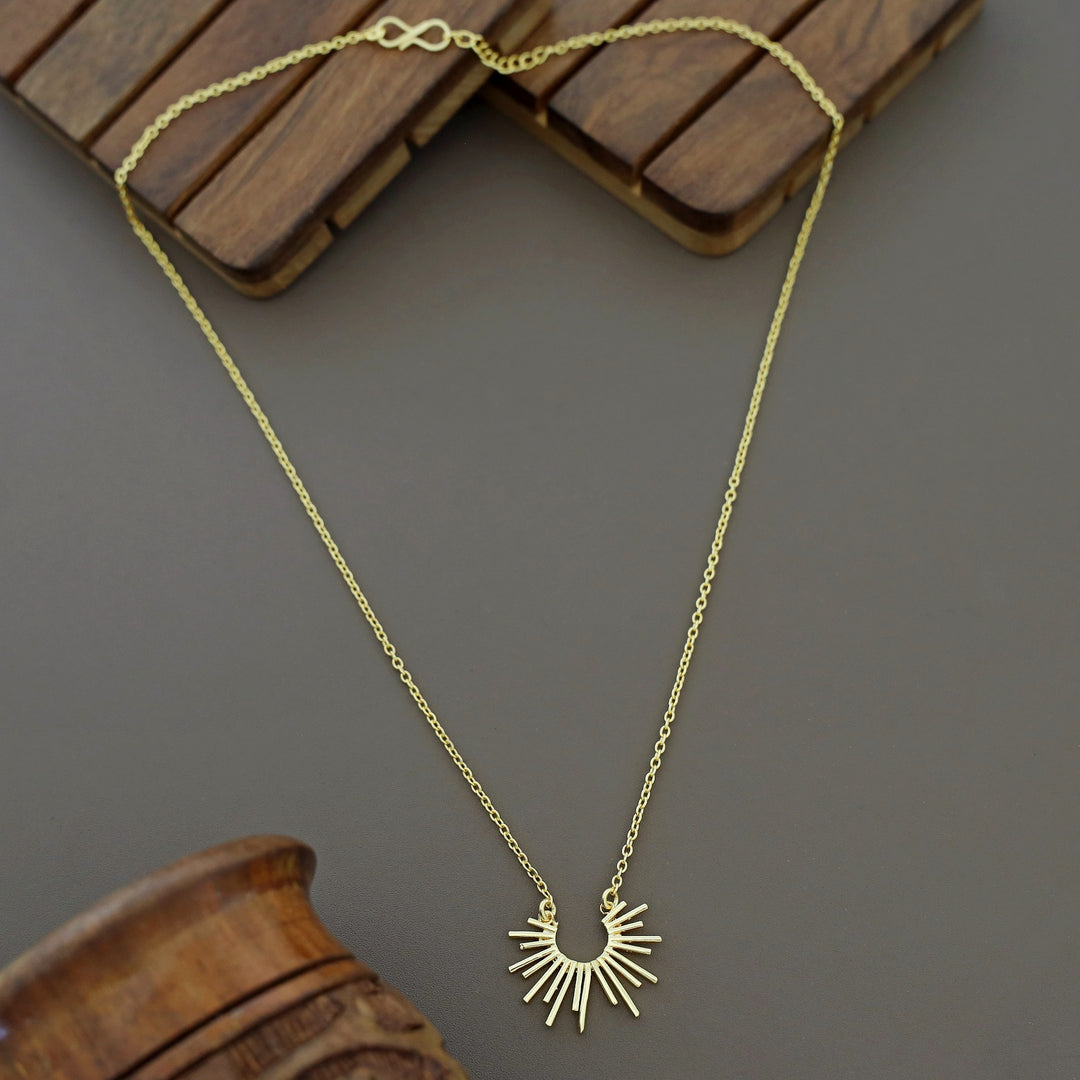 Golden Sun Pendant Neckpiece