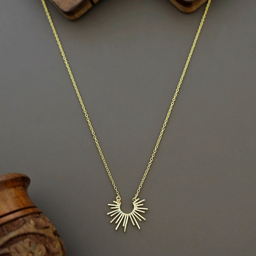 Golden Sun Pendant Neckpiece