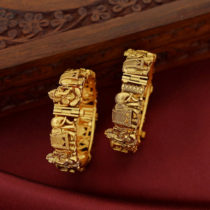 Airavath Vinayaka  Openable Bangle (Set Of 2)