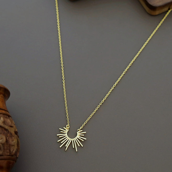 Golden Sun Pendant Neckpiece