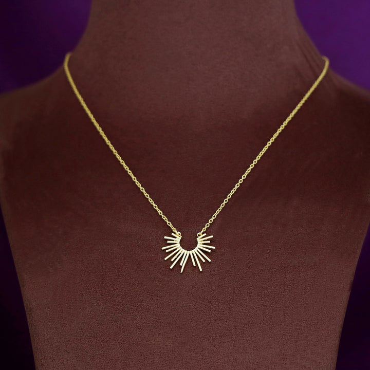 Golden Sun Pendant Neckpiece
