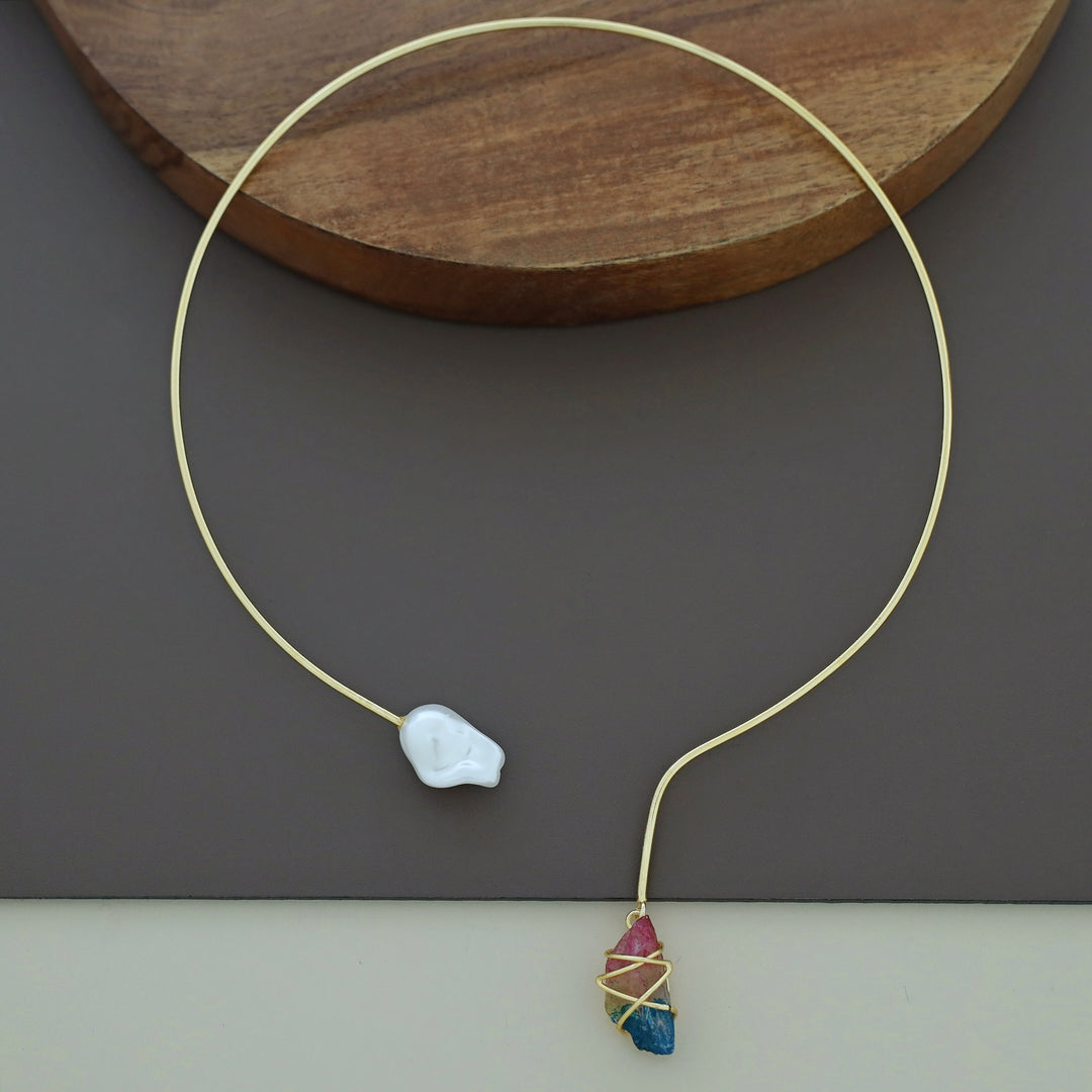 Fiya Golden Dyed + Baroque Neck Cuff