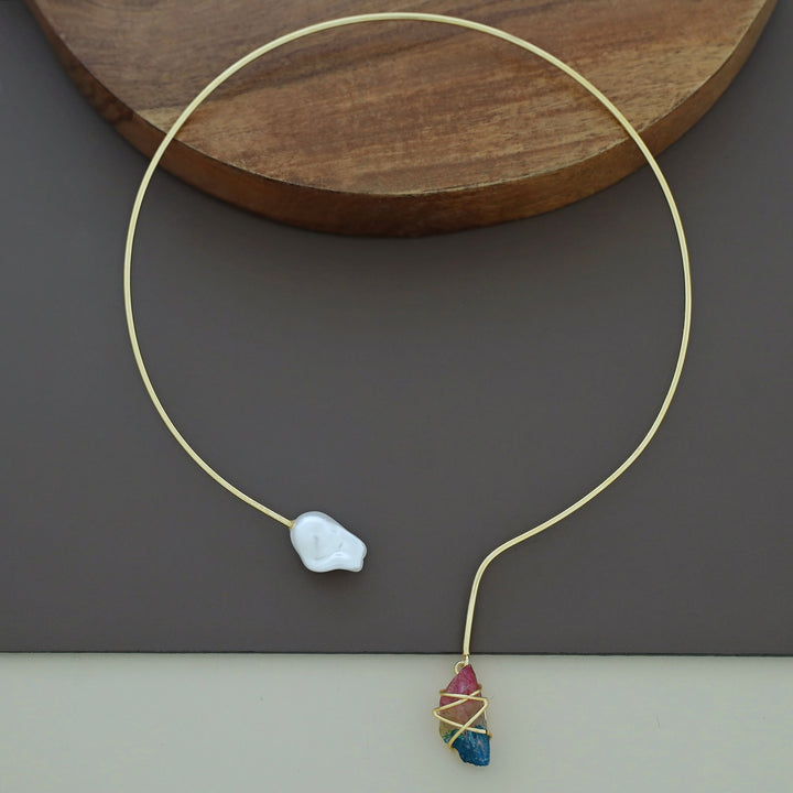 Fiya Golden Dyed + Baroque Neck Cuff