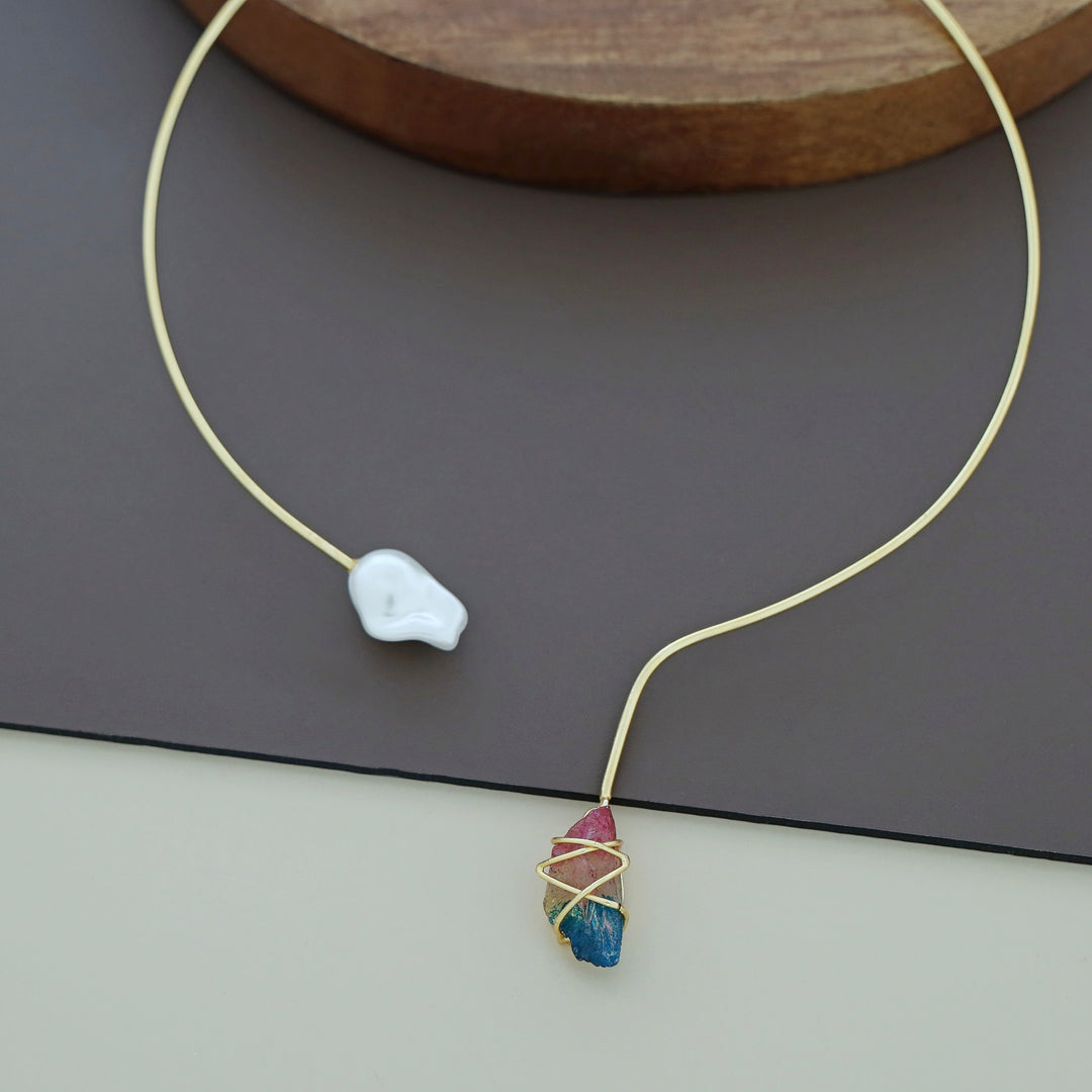 Fiya Golden Dyed + Baroque Neck Cuff