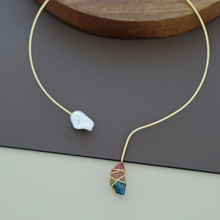 Fiya Golden Dyed + Baroque Neck Cuff